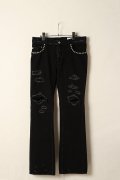 el conductorH コンダクター HARDCORE DESTROYED FLARE JEAN TROUSERS{-BDS}
