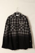 【24SS新作】el conductorH コンダクター HALF DYED CHECK FLANNEL COWBOY SHIRT{-BDS}