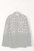 el conductorH コンダクター HALF DYED CHECK FLANNEL COWBOY SHIRT{-BDS}