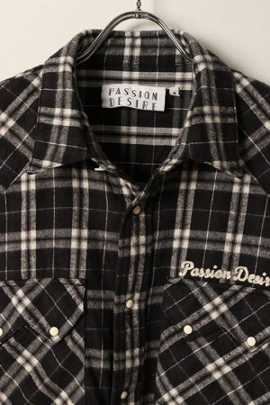 画像2: 【 30%OFF セール53,680円→37,576円】 el conductorH コンダクター HALF DYED CHECK FLANNEL COWBOY SHIRT{-BDS}