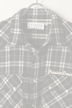 画像2: el conductorH コンダクター HALF DYED CHECK FLANNEL COWBOY SHIRT{-BDS}