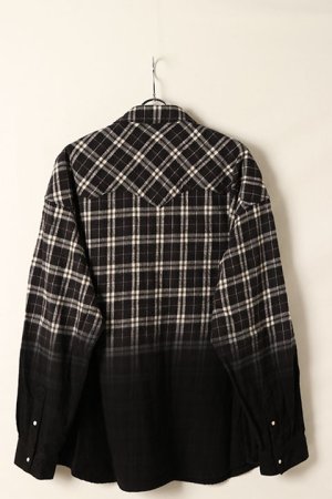 画像6: 【 30%OFF セール53,680円→37,576円】 el conductorH コンダクター HALF DYED CHECK FLANNEL COWBOY SHIRT{-BDS}