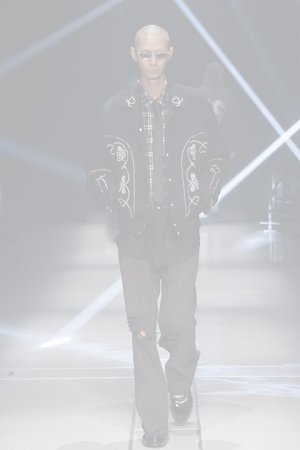 画像7: el conductorH コンダクター HALF DYED CHECK FLANNEL COWBOY SHIRT{-BDS}