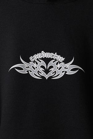 画像3: el conductorH コンダクター HEART TRIBAL PRINT SOUVENIR HOODIE{-BEA}
