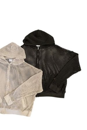 画像1: el conductorH コンダクター COTTON MESH FULL ZIPHOODIE{-BFA}