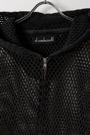 画像2: el conductorH コンダクター COTTON MESH FULL ZIPHOODIE{-BFA}