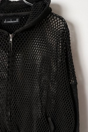 画像3: el conductorH コンダクター COTTON MESH FULL ZIPHOODIE{-BFA}