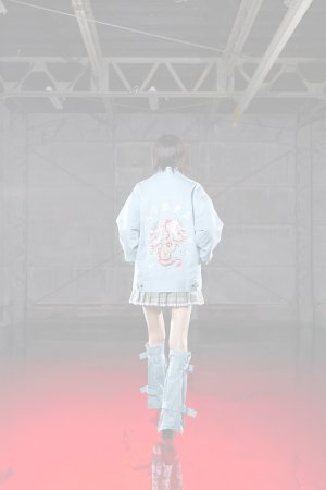 画像2:  {SOLD} DRAGON EMBROIDERED KOREAN SOUVENIR JKT{-BFS}