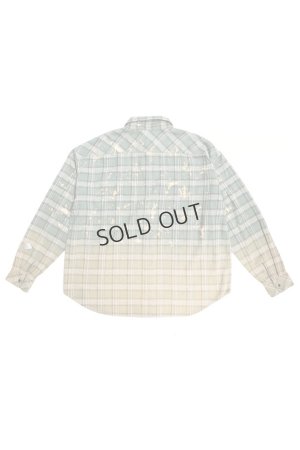 画像2: COTTON FLANNEL CHECK BLEACH SHIRT{-BFS}