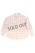 {SOLD}COTTON FLANNEL CHECK BLEACH SHIRT{-BFS}