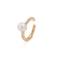 Hirotaka ヒロタカ Akoya Pearl Diamond Ear Cuff{-BAS}