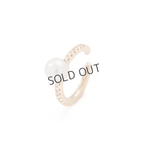 画像1: Hirotaka ヒロタカ Akoya Pearl Diamond Ear Cuff{-BAS}