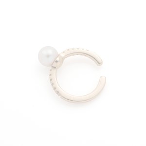 画像2:  {SOLD} Hirotaka ヒロタカ Akoya Pearl Diamond Ear Cuff{-BAS}