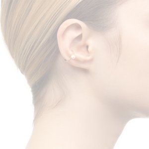 画像4:  {SOLD} Hirotaka ヒロタカ Akoya Pearl Diamond Ear Cuff{-BAS}