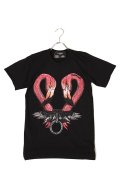 DOMREBEL ドムレーベル PINKY T-SHIRT ブラックスワロフスキー/カスタムモデル{-AHS}