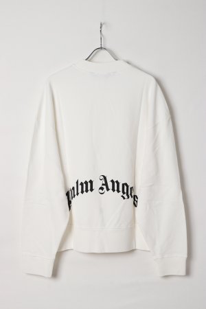 画像5: Palm Angels パームエンジェルス Curved Logo crewneck Sweatshirt{PMBA080S25FLE0010310-BES}