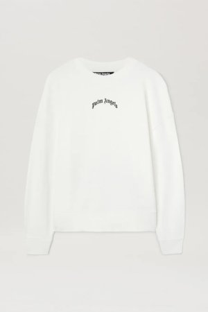 画像6: Palm Angels パームエンジェルス Curved Logo crewneck Sweatshirt{PMBA080S25FLE0010310-BES}