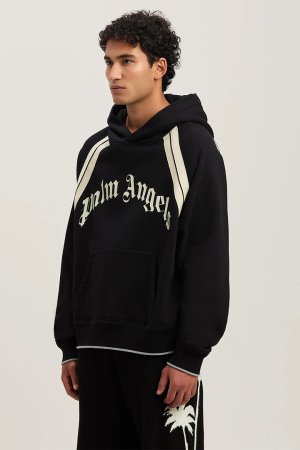 画像4: Palm Angels パームエンジェルス Curved Logo Track hoodie{PMBB171S25FLE001100B-BES}