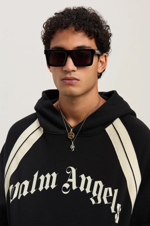 画像6: Palm Angels パームエンジェルス Curved Logo Track hoodie{PMBB171S25FLE001100B-BES}