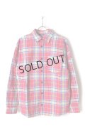 {SOLD}Palm Angels パームエンジェルス PINK TARTAN OVER LOGO SHIRT{-AIS}