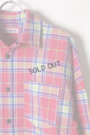 画像4: {SOLD}Palm Angels パームエンジェルス PINK TARTAN OVER LOGO SHIRT{-AIS}