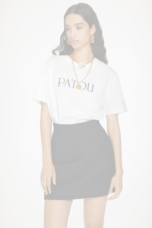 画像2:   PATOU パトゥ オーガニックコットン パトゥロゴTシャツ{JE0299999001W-BDS}