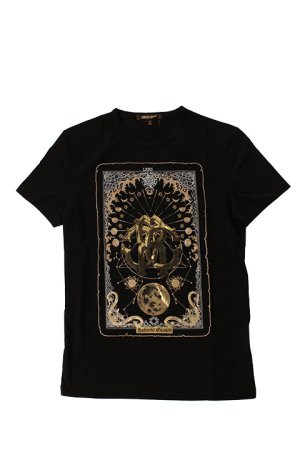 画像1: Roberto Cavalli ロベルトカヴァリ T-SHIRT RC{RC-201706-09-BLK-AGS}