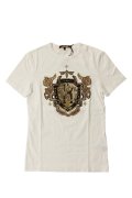 【 50%OFF セール｜47,850円→23,925円】 Roberto Cavalli ロベルトカヴァリ T-SHIRT RC WITH SNAKES{RC-201706-10-WHT-AGS}