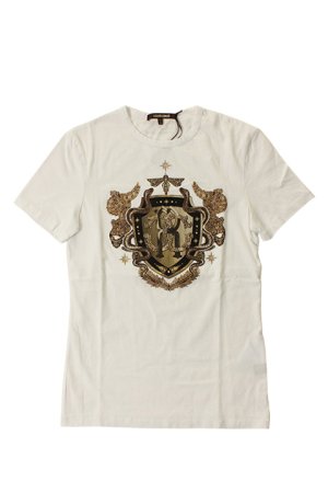 画像1: Roberto Cavalli ロベルトカヴァリ T-SHIRT RC WITH SNAKES{RC-201706-10-WHT-AGS}