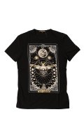 Roberto Cavalli ロベルトカヴァリ T-SHIRT MOON-CYCLE{RC-201706-11-BLK-AGS}