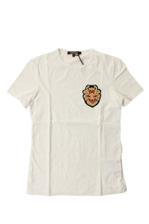 画像1: Roberto Cavalli ロベルトカヴァリ T-SHIRT RC EMBROIDERY{RC-201706-15-WHT-AGS}