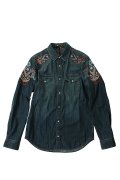 【 50%OFF セール｜137,500円→68,750円】 Roberto Cavalli ロベルトカヴァリ DENIM SHIRT{RC-201706-19-IND-AGS}