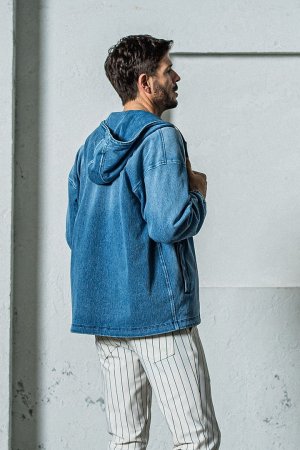 画像3: RESOUND CLOTHING リサウンドクロージング DENIM JERSEY coach hoodie{-BES}