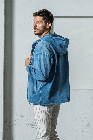 画像4: RESOUND CLOTHING リサウンドクロージング DENIM JERSEY coach hoodie{-BES}