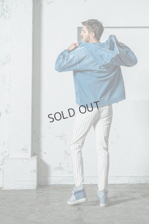 画像6: RESOUND CLOTHING リサウンドクロージング DENIM JERSEY coach hoodie{-BES}