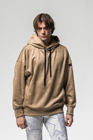 画像2: RESOUND CLOTHING リサウンドクロージング suede loose hoodie{-BFS}
