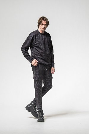 画像8: RESOUND CLOTHING リサウンドクロージング paisley back fleece drop trainer{-BEA}