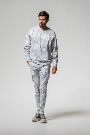 画像6: RESOUND CLOTHING リサウンドクロージング paisley back fleece drop trainer{-BEA}