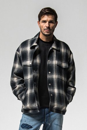 画像1: RESOUND CLOTHING リサウンドクロージング flannel check JK{-BEA}