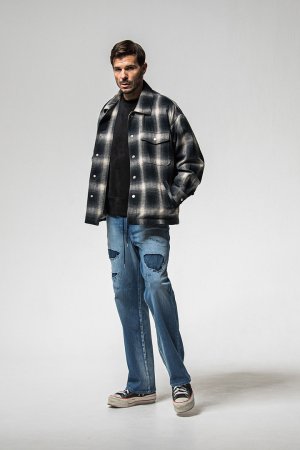 画像4: RESOUND CLOTHING リサウンドクロージング flannel check JK{-BEA}