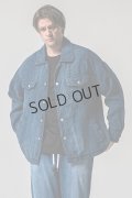 {SOLD}RESOUND CLOTHING リサウンドクロージング Indigo linen jack shirts{-BFS}