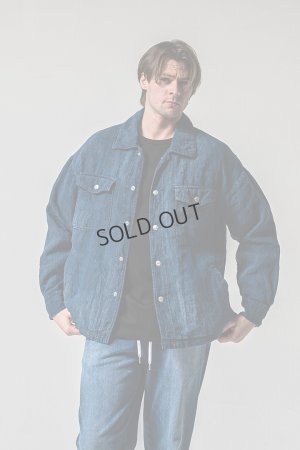 画像2: {SOLD}RESOUND CLOTHING リサウンドクロージング Indigo linen jack shirts{-BFS}
