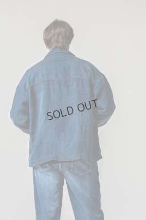 画像5: {SOLD}RESOUND CLOTHING リサウンドクロージング Indigo linen jack shirts{-BFS}