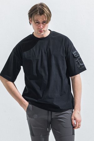画像1: RESOUND CLOTHING リサウンドクロージング militaryPocket nylon OVER TEE{-BFS}