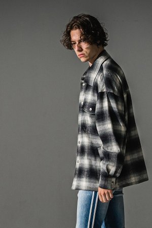 画像2: RESOUND CLOTHING リサウンドクロージング flannel check JK{-BFA}