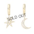 {SOLD}ADER.bijoux アデルビジュー MOON&STAR hoop pierce (gold){-AHA}