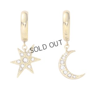 画像1: {SOLD}ADER.bijoux アデルビジュー MOON&STAR hoop pierce (gold){-AHA}