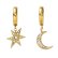 画像1: {SOLD}ADER.bijoux アデルビジュー MOON&STAR hoop pierce (gold){-AHA} (1)