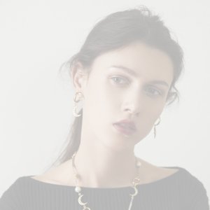 画像2:   ADER.bijoux アデルビジュー MOON&STAR hoop pierce (gold){-AHA}