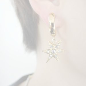 画像3:   ADER.bijoux アデルビジュー MOON&STAR hoop pierce (gold){-AHA}